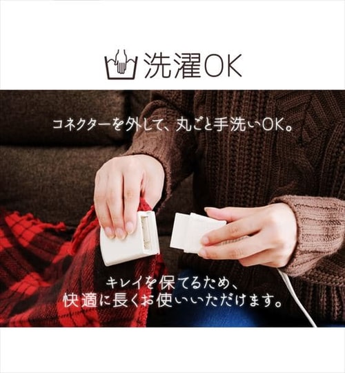 電気毛布 80×120㎝ 室温センサー EBK-1208-ZR レッド H572409