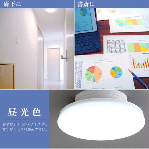 【2個セット】シーリングライト LED 小型 薄型 1200lm 昼白色 玄関 廊下 キッチン 洗面所 クローゼット 照明 SCL12N-UU_8
