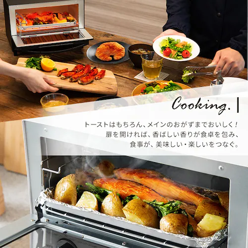 トースター オーブントースター スチーム 2枚焼き BLSOT-011-B ブラック_3