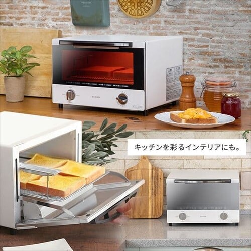 【訳あり】オーブントースター スチーム 4枚焼き ミラー SOT-012-W ホワイト_16