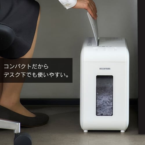 シュレッダー クロスカット 6枚同時細断 P6HS75C-W H101111 │アイリス