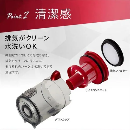 サイクロン式スティッククリーナー モップ・スタンド付き IC-SLDCP10 全2色_6