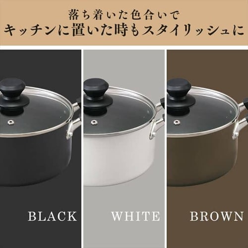 フライパン・鍋 5点セット IH/ガス ダイヤモンドコート 取っ手一体型