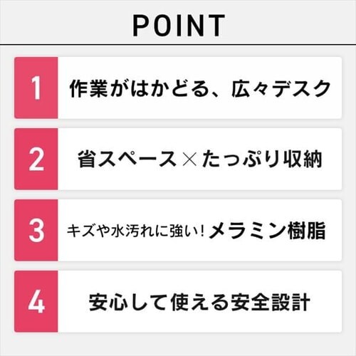 【訳あり】ラック付きデスク1200×620 RDK1262 ライトナチュラル/ブラック_5