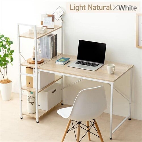 【訳あり】ラック付きデスク1200×620 RDK1262 ライトナチュラル/ブラック_16