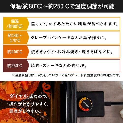 ホットプレート 大型 2枚 SWHPK-012-B ブラック (平面/焼肉) H574372