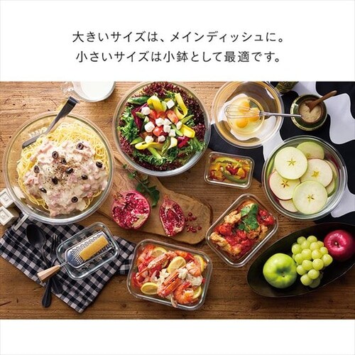 【訳あり】耐熱ガラス容器 12点セット TGS-12S クリア/ベージュ【前払い不可】【代引き不可】【同梱不可】_11