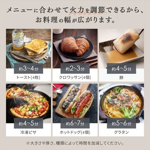 【訳あり】オーブントースター 4枚焼き EOT-032-HA アッシュ_5