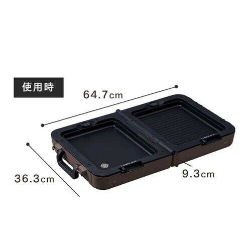 【訳あり】ホットプレート 大型 両面 3枚 ダークブラウン (平面/たこ焼き/焼き肉)_18