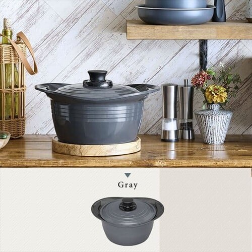 【訳あり】無加水鍋24cm深型 MKSS-P24D グレー_4