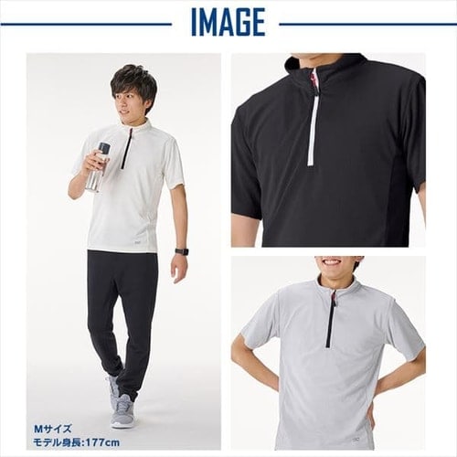 ZIP付TシャツXL FC21204-WHXL ホワイト H576849 │アイリスオーヤマ