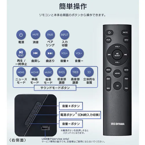 �T�E���h�X�s�[�J�[ IHT-S101 �u���b�N_13