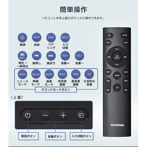 �y�󂠂�z�T�E���h�X�s�[�J�[ Bluetooth 2.1ch IHT-S201 �u���b�N_15