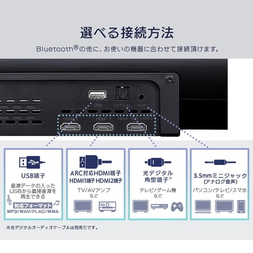 サウンドスピーカー Bluetooth 2.02ch IHT-S301 ブラック H576959