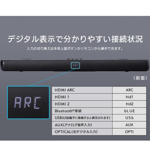 サウンドスピーカー Bluetooth 2.02ch IHT-S301 ブラック H576959