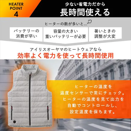 ヒートベスト リバーシブル Mサイズ FC21613-BKM ブラック_9