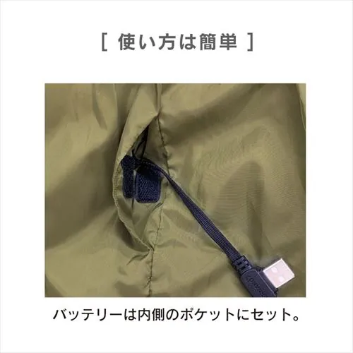 袖取り外し 2way ヒートジャケット FC21614-BKS ブラック Sサイズ_4