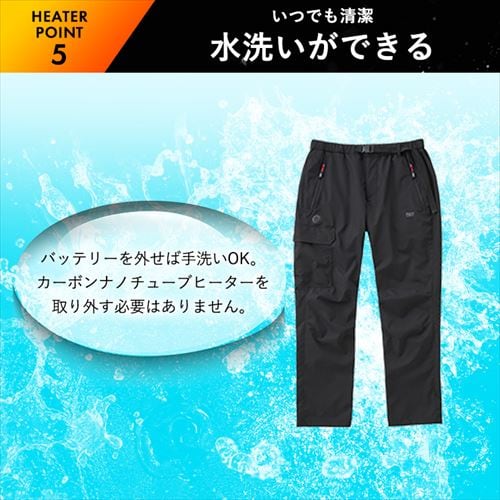 裏起毛ヒートパンツ FC21618-BKL ブラック Lサイズ _10