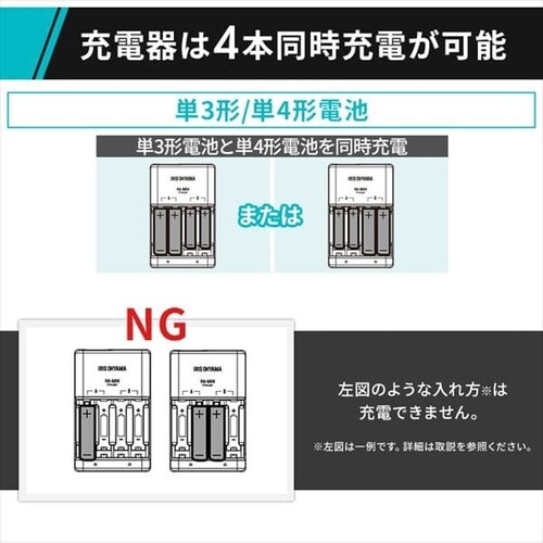 充電器セット】【4本パック】 ニッケル水素電池 単3形 ビックキャパ