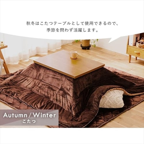 こたつ 本体 80×60㎝ 長方形 USB充電ポート付 IKT-UA0860-MBR ミドル