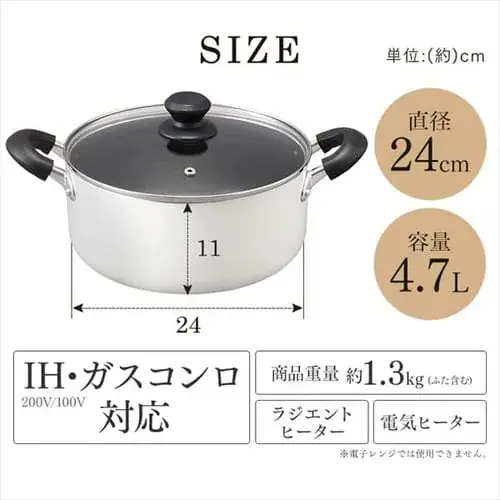 �� ����� 28cm IH/�K�X �_�C�������h�R�[�g DIS-P28 �z���C�g_11