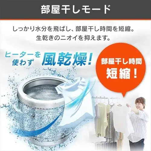 【設置無料】 洗濯機 6kg 設置費込み 部屋干し時間短縮モード ガラストップ 一人暮らし IAW-T605BL-B ブラック_7