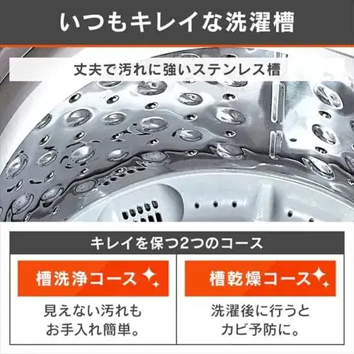 【設置無料】 洗濯機 6kg 設置費込み 部屋干し時間短縮モード ガラストップ 一人暮らし IAW-T605BL-B ブラック_11