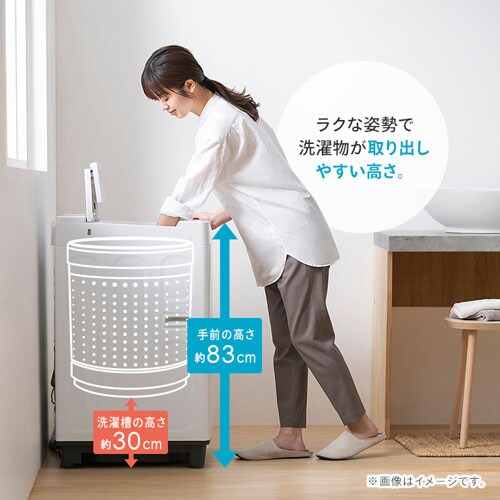 洗濯機 6kg ガチ落ち大水流洗浄 節水 LOW設計 一人暮らし ITW-60A01-W