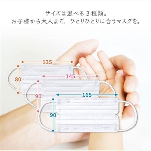 90枚】 ディスポーサブルマスク DISPOSABLE マスク 学童サイズ 30枚入
