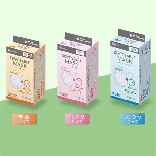 90枚】 ディスポーサブルマスク DISPOSABLE マスク 学童サイズ 30枚入