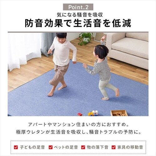 ラ・クッションラグ リバーシブルタイプ 185×185cm ACRR-CM1818 全2色