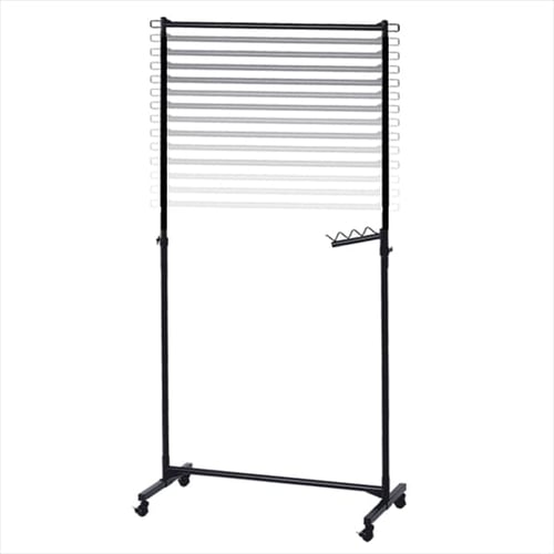 ハンガーラック 1段 高耐荷重 縦横伸縮 フック・キャスター付き