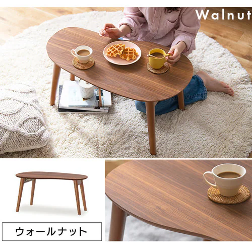 折りたたみローテーブル センターテーブル FCT-700R ウォールナット_10