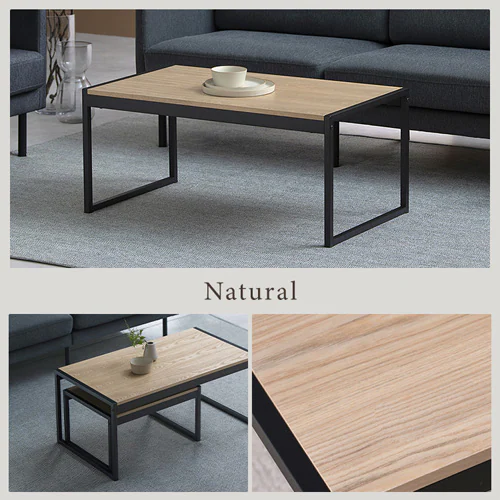 スチールフレーム ローテーブル センターテーブル SFCT-900N ナチュラル_3