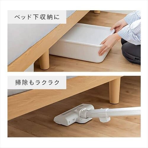 【訳あり】ベッド ダブル すのこ 棚付き コンセント SNB-D ブラウン_7