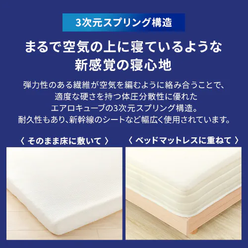 マットレス シングル 洗える 高反発 6つ折り 厚さ5cm エアリー MARS-6S アイボリー_5
