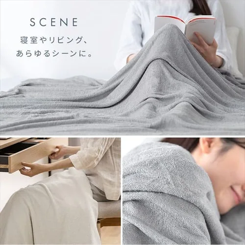 タオルケット シングル レーヨン ベージュ_12