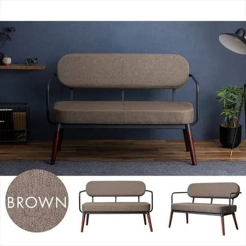 ソファ 2人掛け スチールフレームソファ MSS-2S ダークグレー_4