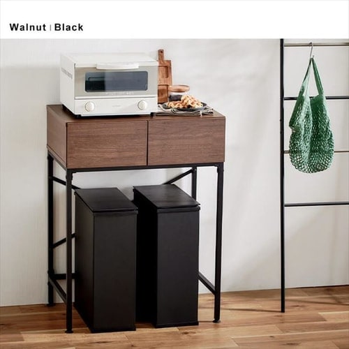 ゴミ箱上ラック GUR-640L ナチュラル／ブラック K104501 │アイリス