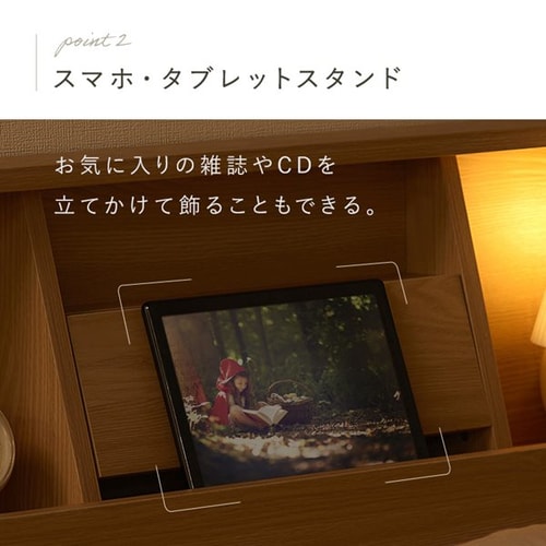 マットレスセット】ベッド ダブル ロータイプ 棚付き コンセント