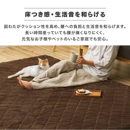 ���O �ӂ�����{�����[������Q���O 185cm�~185cm 2�� ����4cm �u���E��  ORG-V1818_8