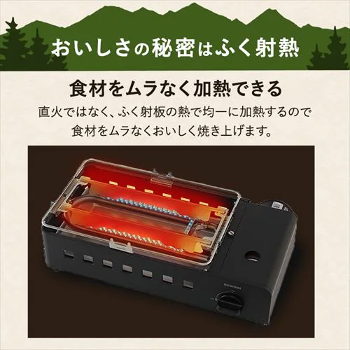 カセットコンロ炉端焼き IGC-R1-H チャコール_3