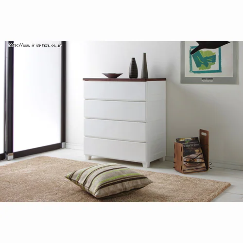 チェスト 3段 収納ボックス タンス ウッドトップチェスト MG-723 ブラウン_3