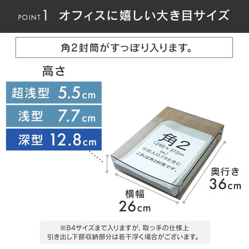 スーパークリアチェスト 浅型引出し10段 SCE-1000 ホワイト／クリア