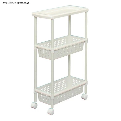 【訳あり】メタルポールワゴンスリム 3段 MKW-3S_2