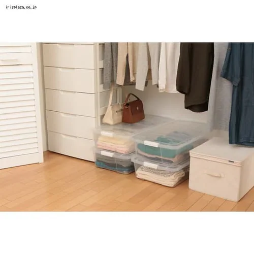 収納ボックス 押入れ収納 幅40cm キャスター付き AA-740S クリア/ホワイト_2