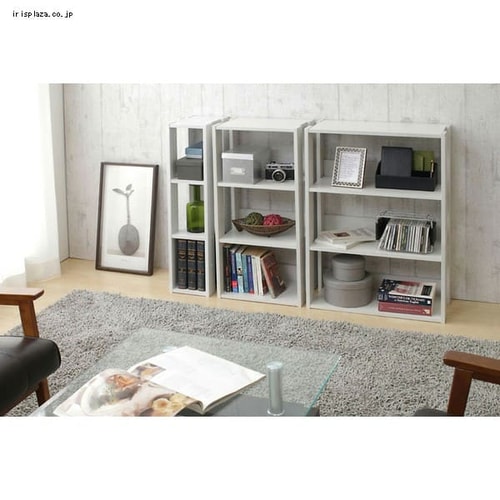 オープンウッドラック 4段 OWR-400 ナチュラル K226620 │アイリス