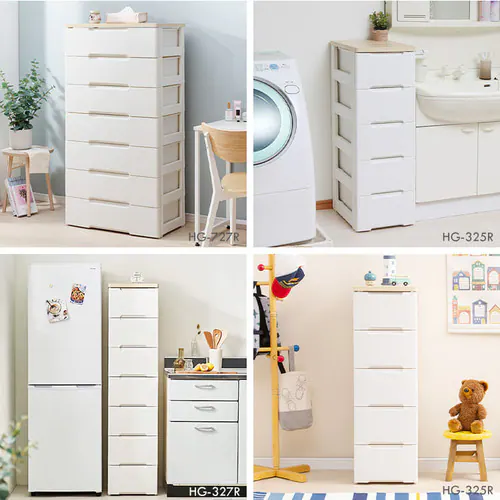 チェスト 5段 組み立て簡単 収納ボックス タンス ウッドトップチェス HG-325 ホワイト_11