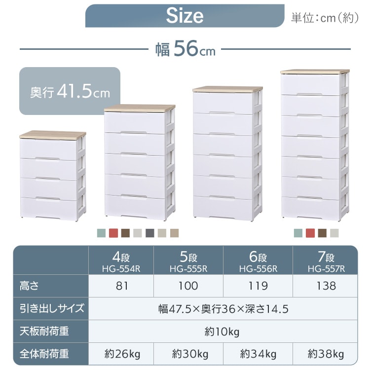 チェスト 5段 組み立て簡単 収納ボックス タンス ウッドトップチェスト
