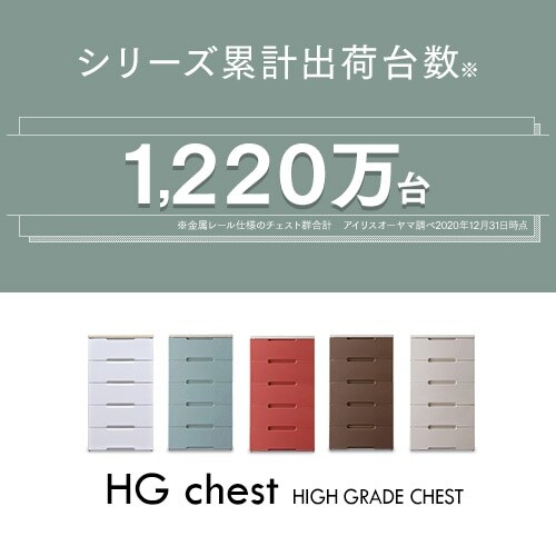 【訳あり】 チェスト 5段 収納ボックス タンス ウッドトップチェスト HG-725R スモーキーグレー_2